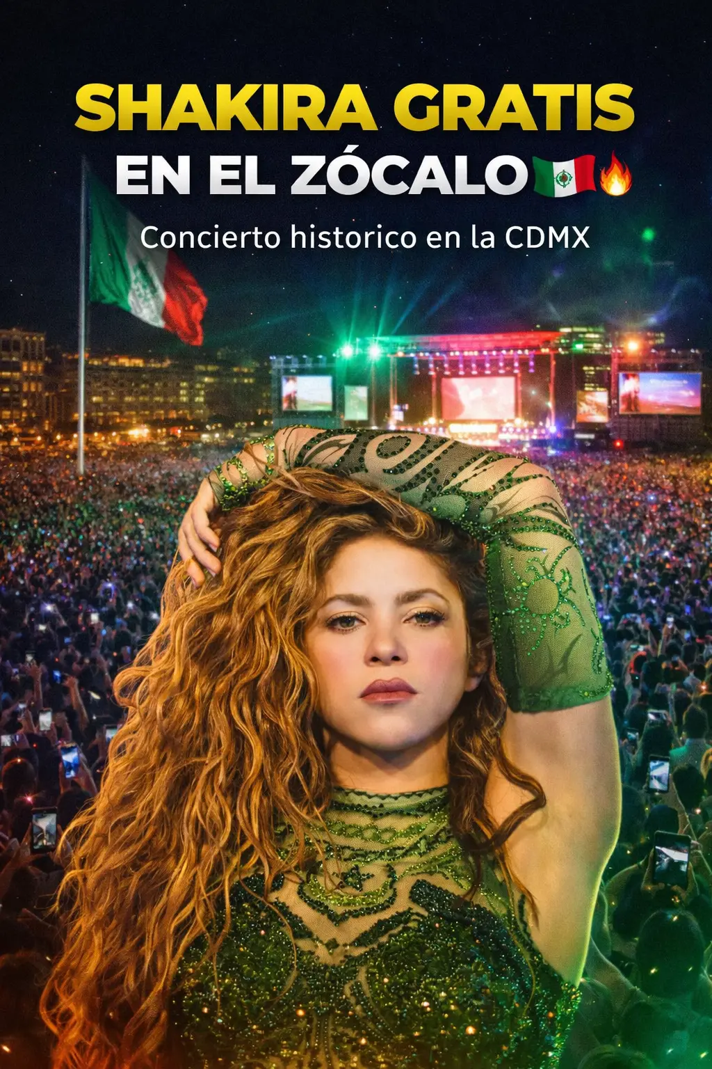Shakira concierto gratis en el Zócalo