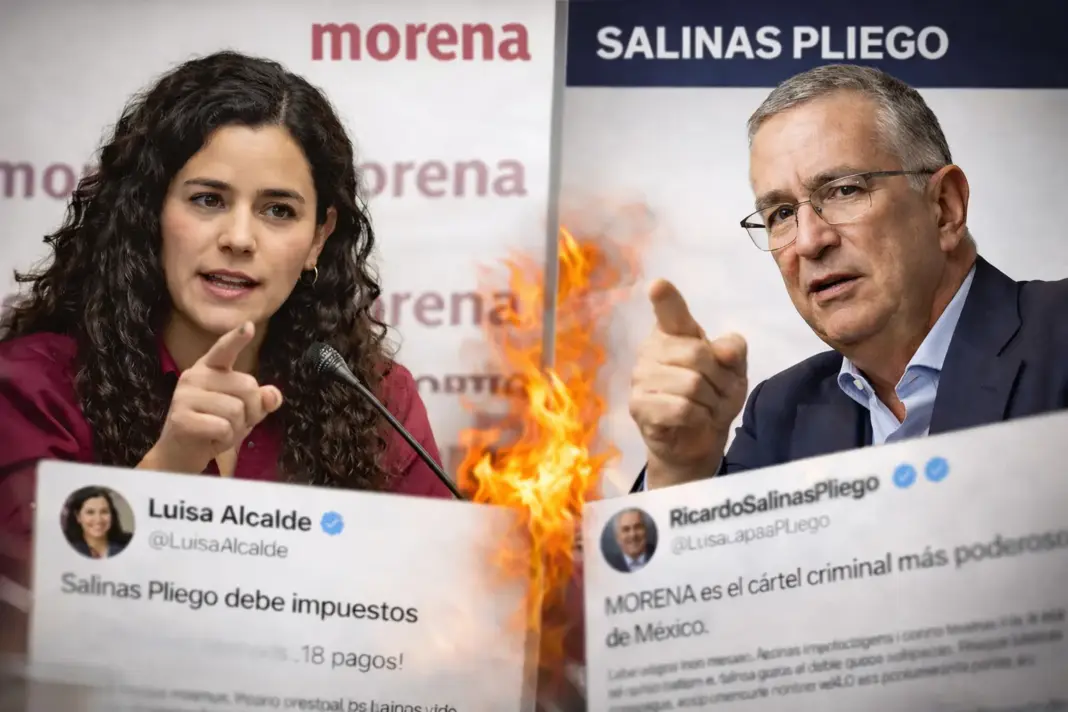 Morena vs Salinas Pliego: estalla guerra en redes entre Luisa Alcalde y el dueño de Grupo Salinas Morena vs Salinas Pliego: estalla guerra en redes entre Luisa Alcalde y el dueño de Grupo Salinas