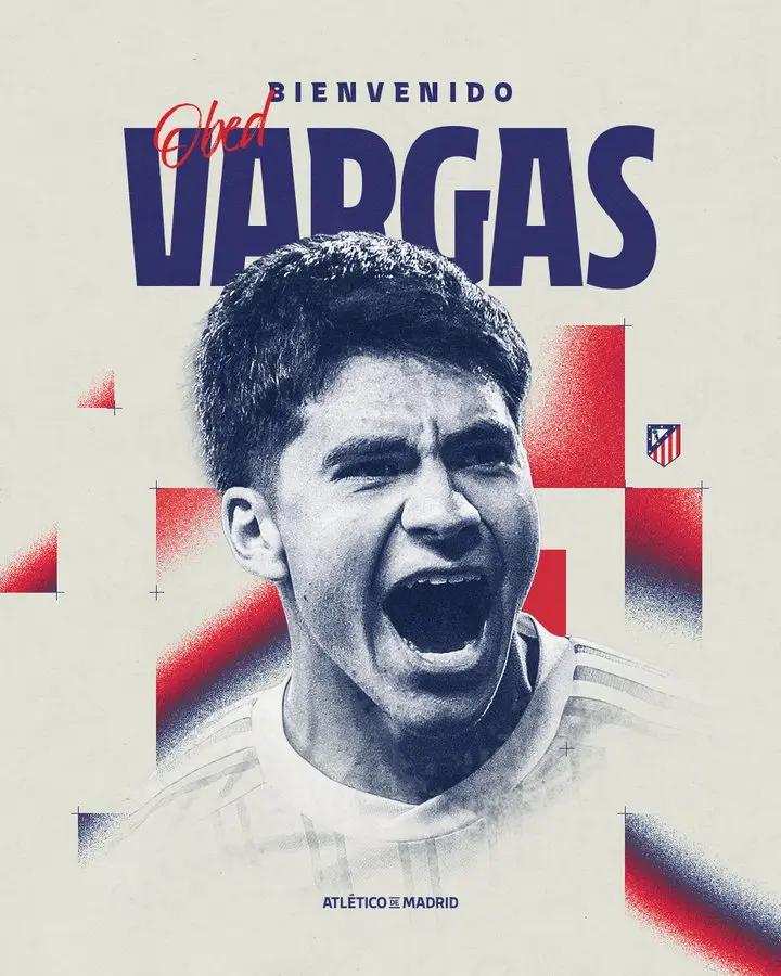 El mexicano Obed Vargas ya es jugador del Atlético de Madrid El mexicano Obed Vargas ya es jugador del Atlético de Madrid