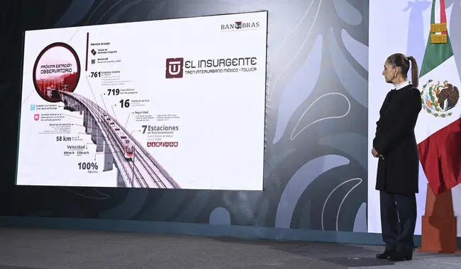 Claudia Sheinbaum pone en marcha tramo Santa Fe-Observatorio del Tren “El Insurgente” Claudia Sheinbaum pone en marcha tramo Santa Fe-Observatorio del Tren “El Insurgente”