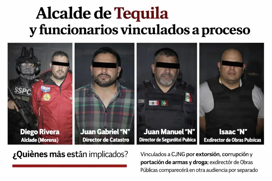 Vinculan a proceso a alcalde de Tequila por presuntos nexos con el CJNG Vinculan a proceso a alcalde de Tequila por presuntos nexos con el CJNG