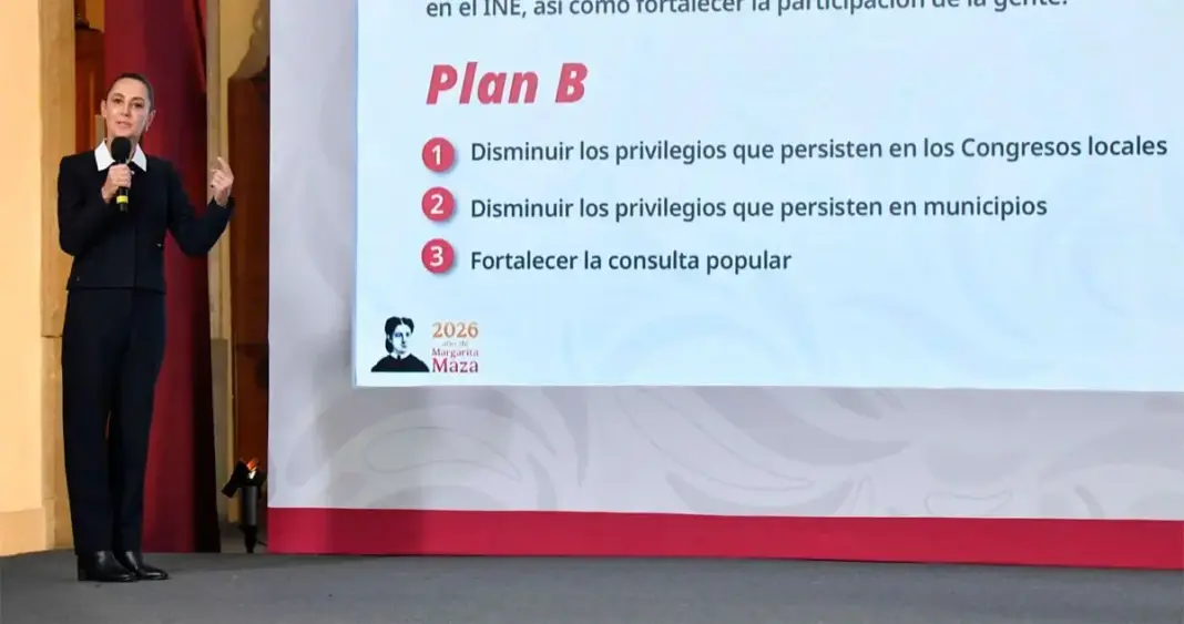 Morena, PVEM y PT acuerdan impulsar el Plan B electoral de Sheinbaum Morena, PVEM y PT acuerdan impulsar el Plan B electoral de Sheinbaum